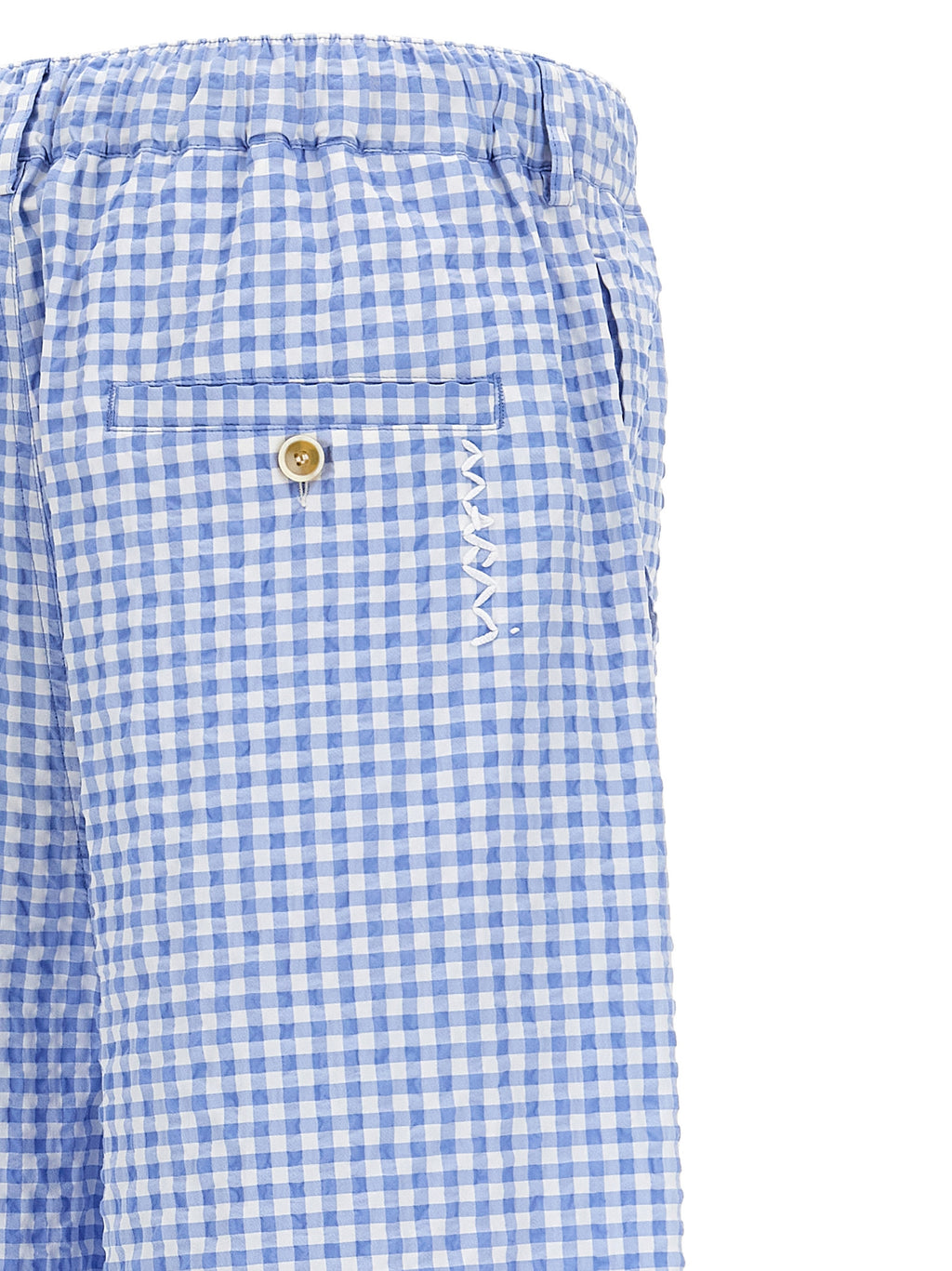 Blue Polyamide Bermuda Shorts