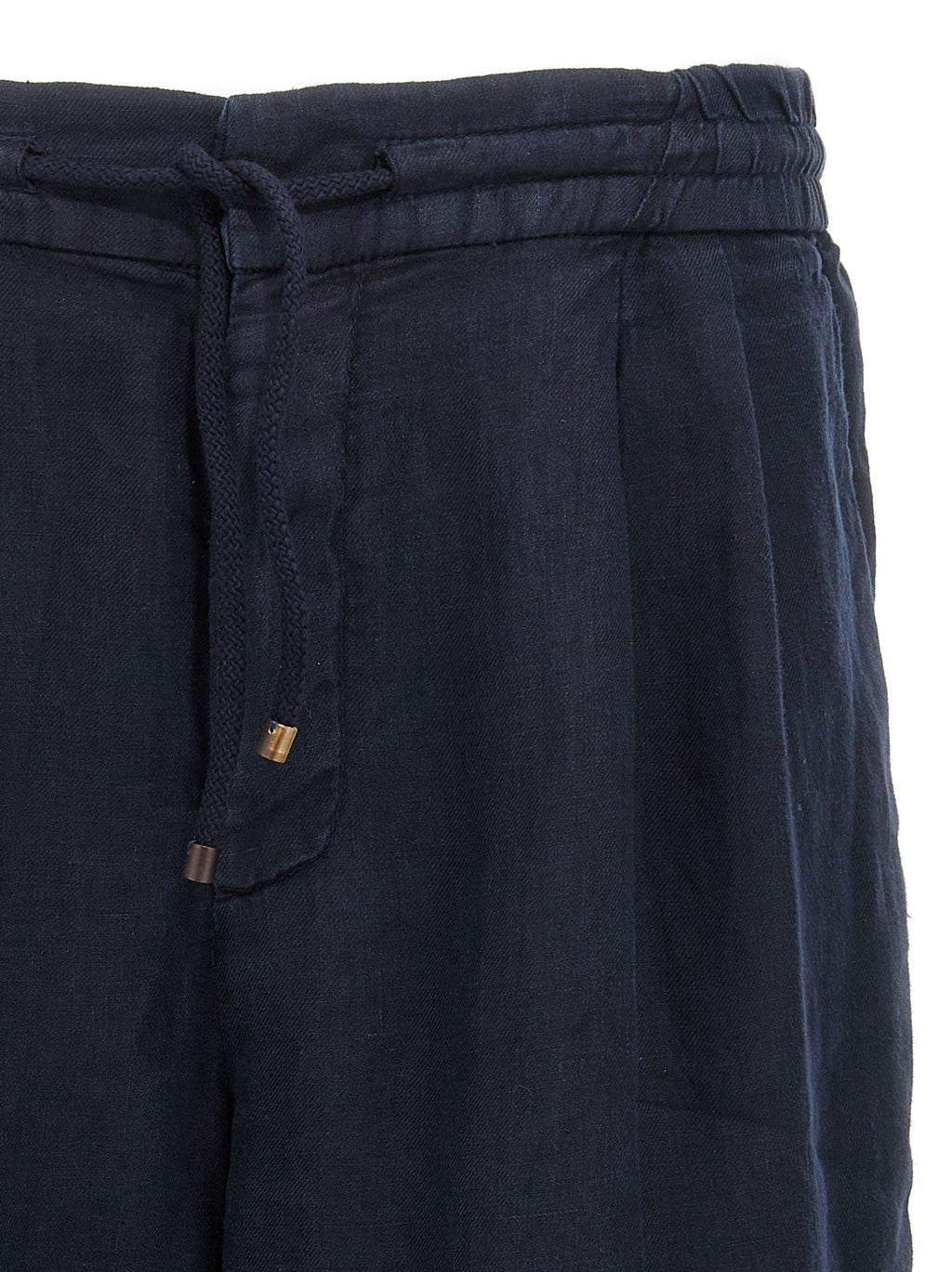 Blue Linen Bermuda Shorts