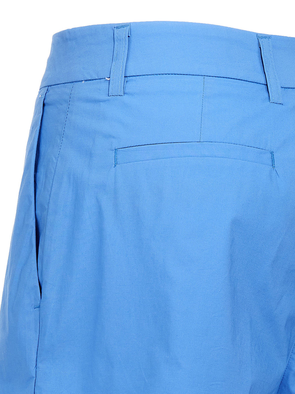 Blue Cotton Bermuda Shorts