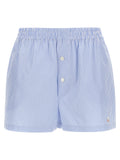 Blue Cotton Bermuda Shorts