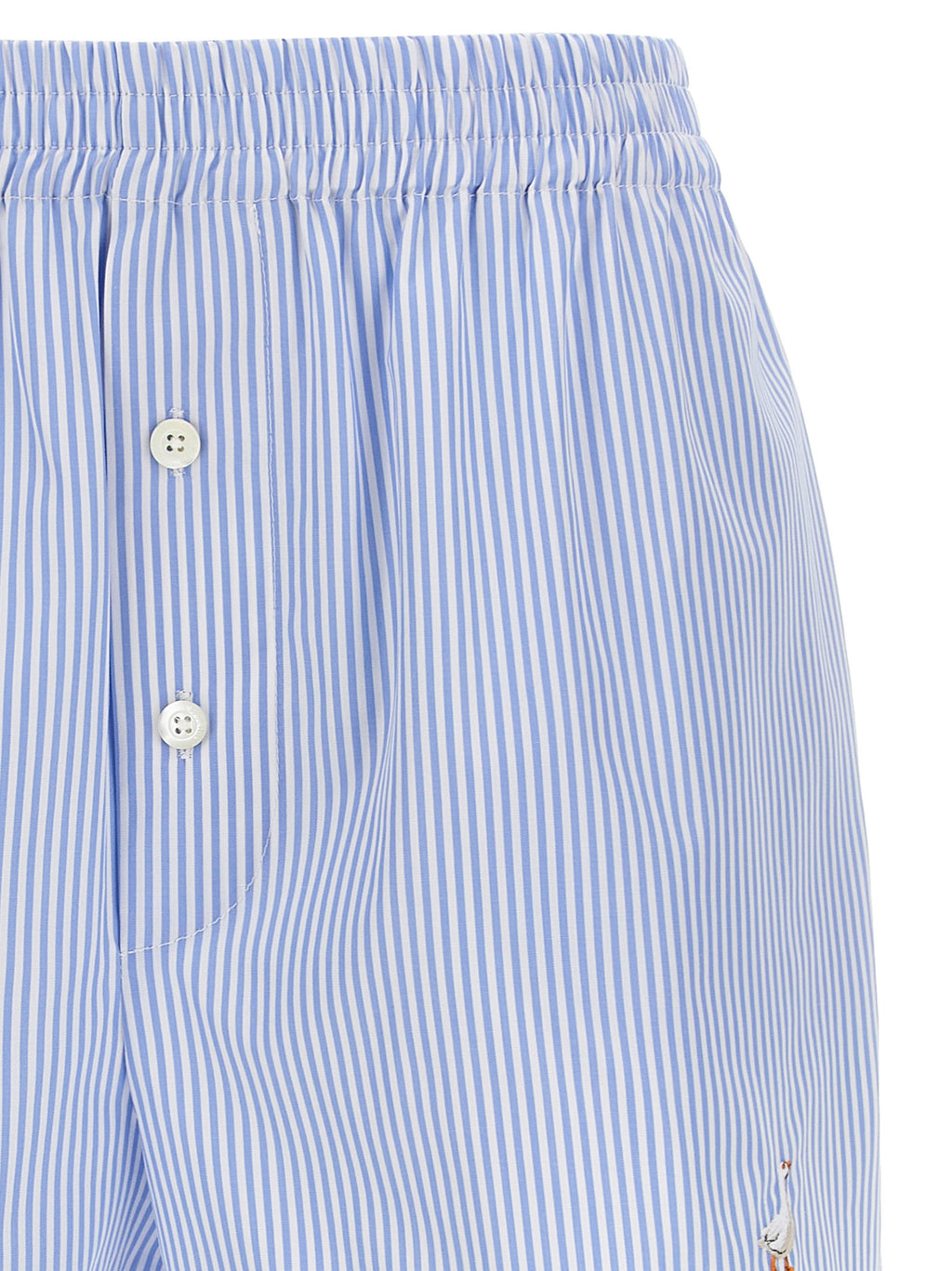 Blue Cotton Bermuda Shorts