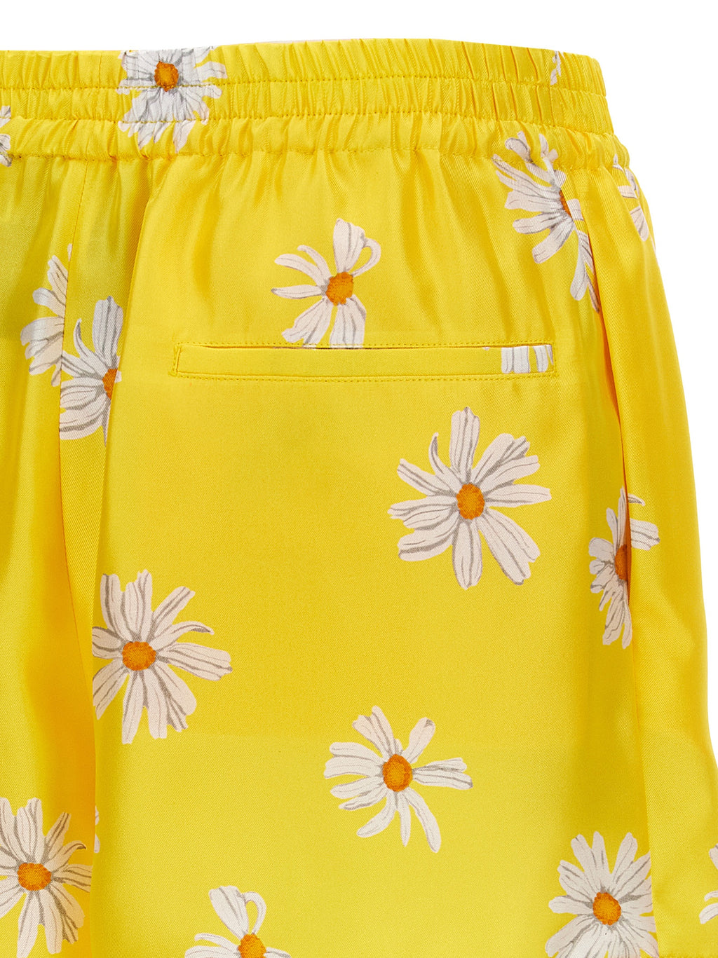 Bicolor Silk Bermuda Shorts