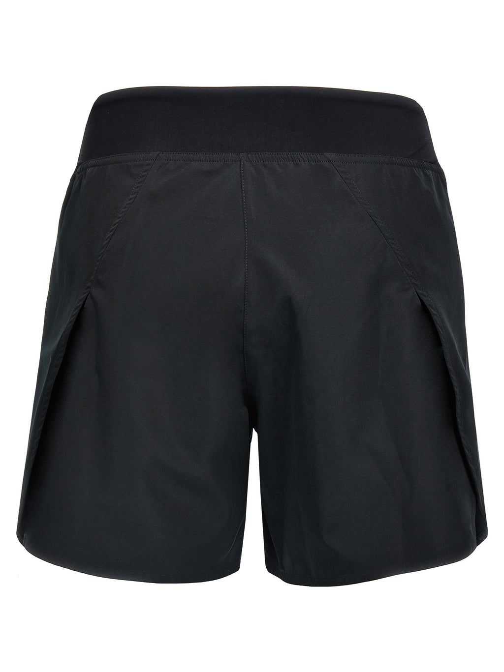 Black Polyester Bermuda Shorts