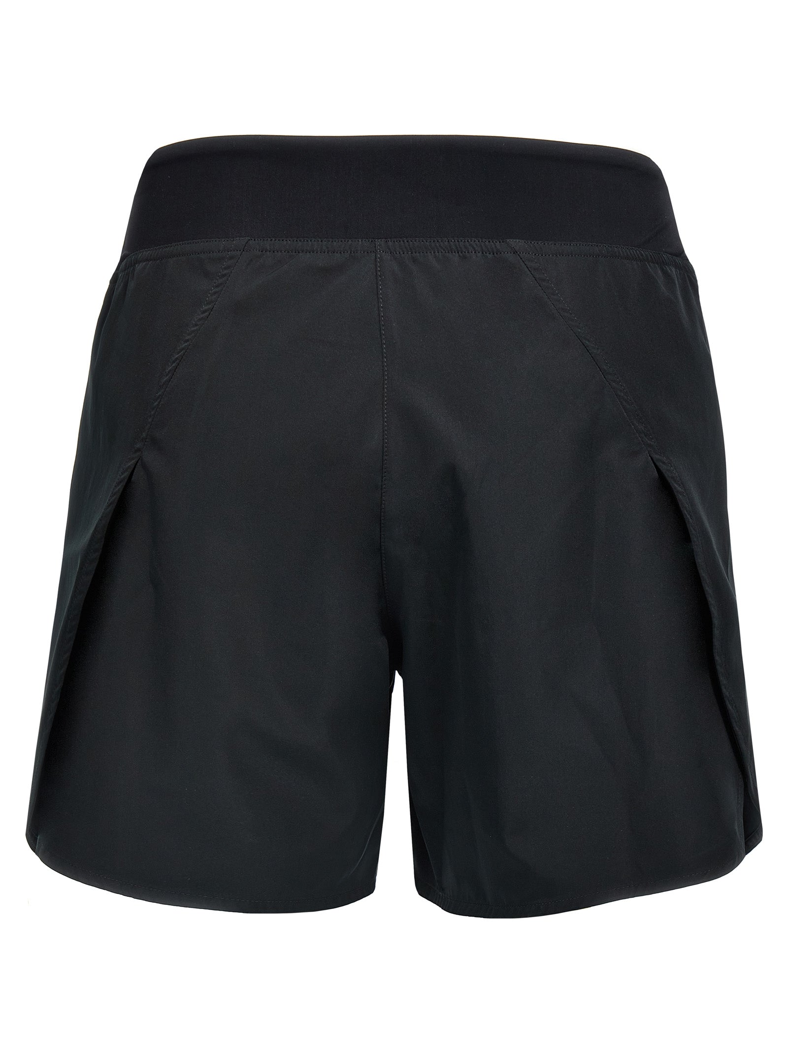 Black Polyester Bermuda Shorts