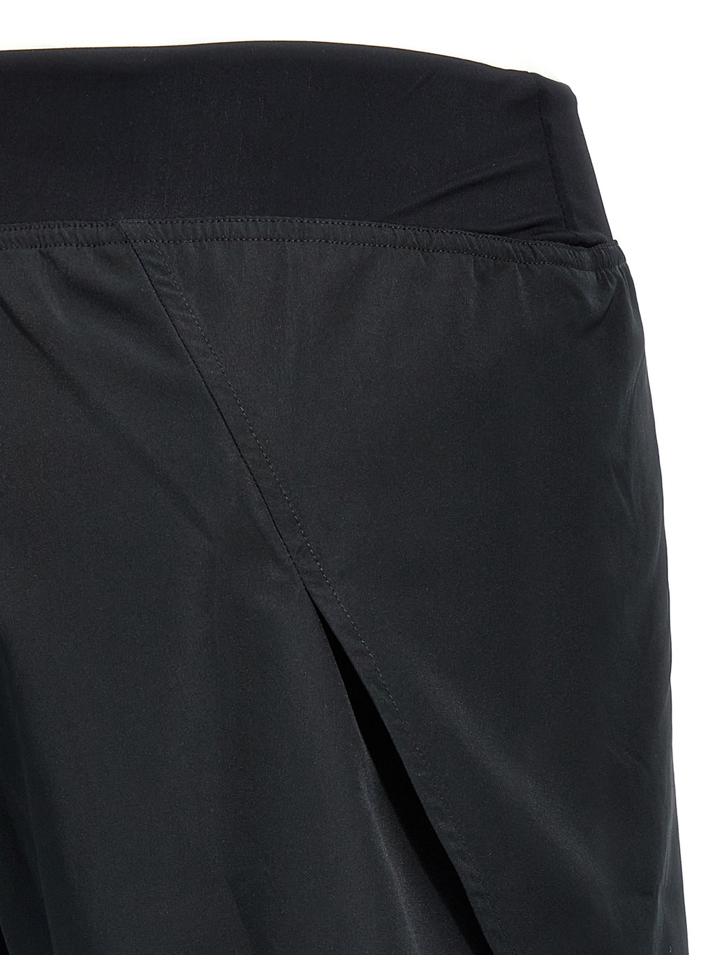 Black Polyester Bermuda Shorts
