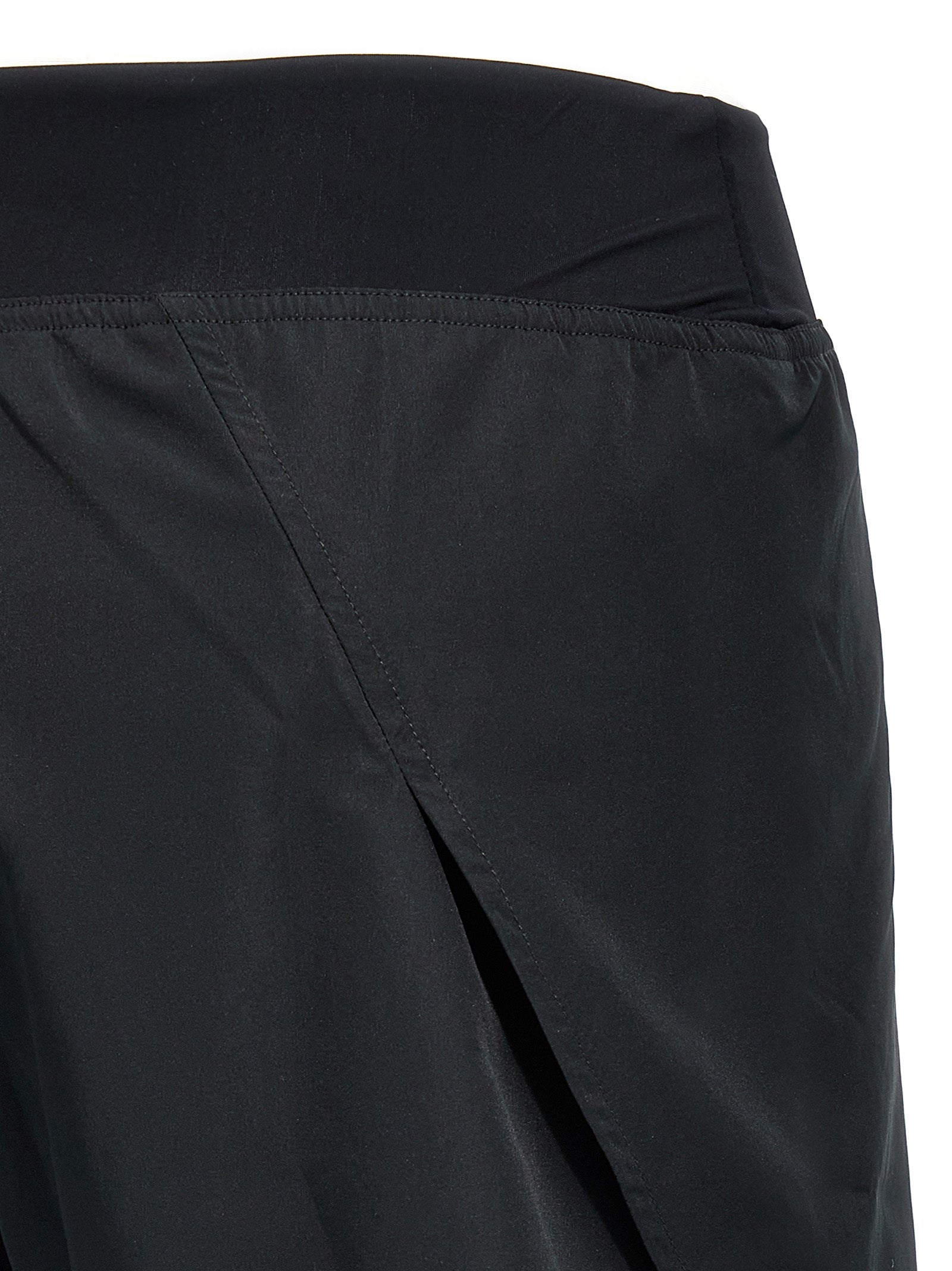 Black Polyester Bermuda Shorts