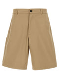 Beige Cotton Bermuda Shorts