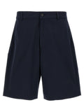 Blue Cotton Bermuda Shorts