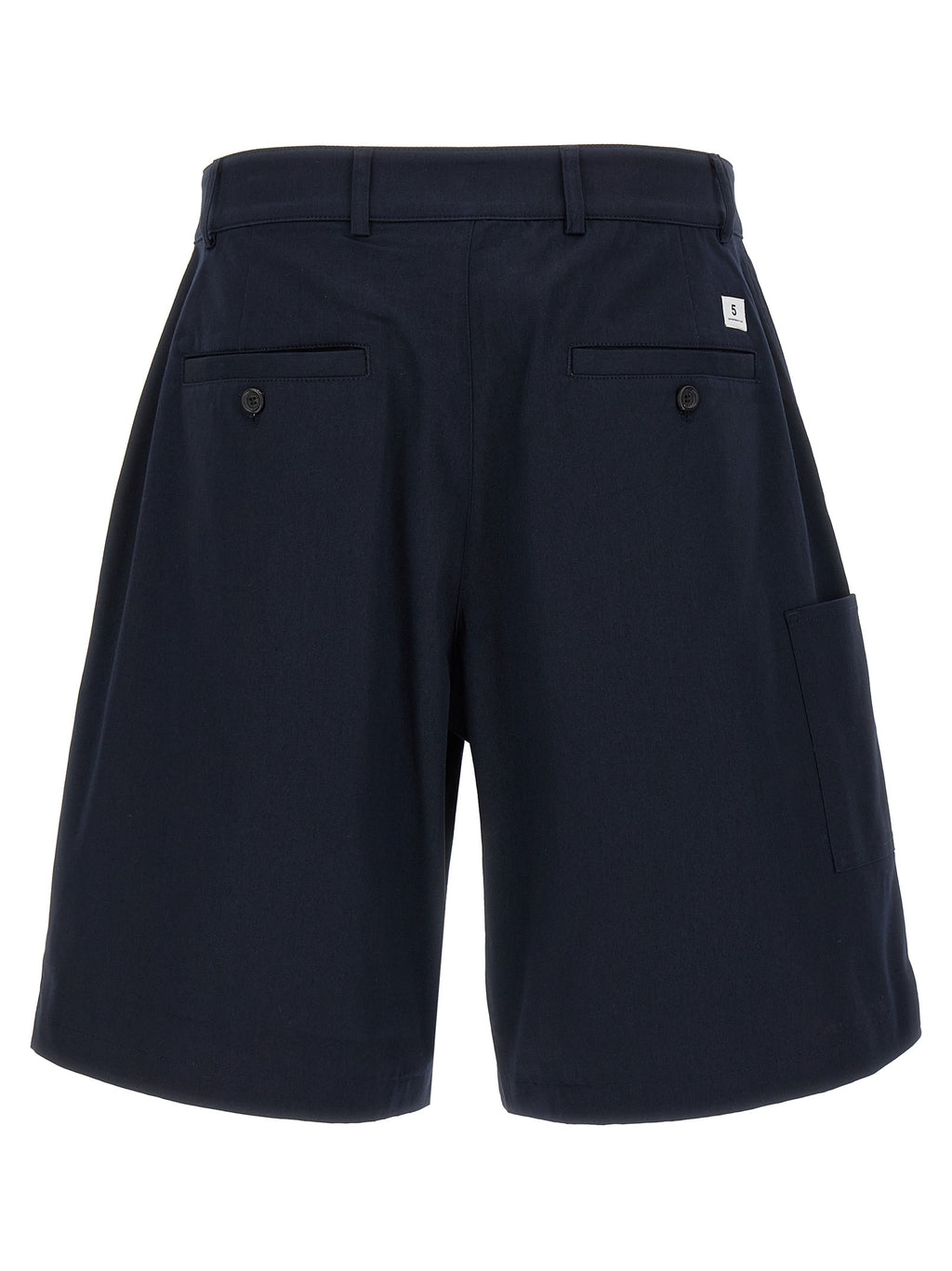 Blue Cotton Bermuda Shorts