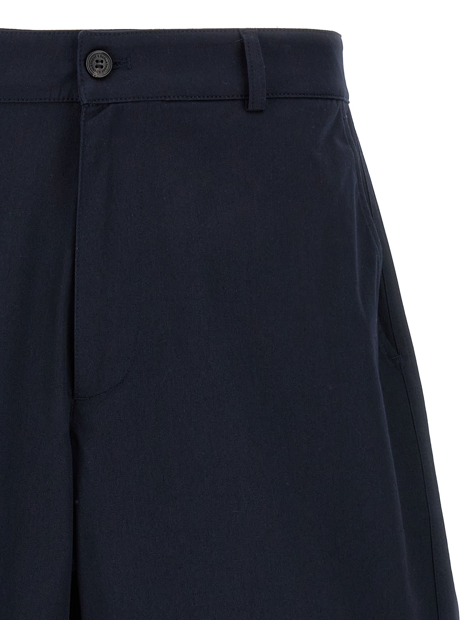 Blue Cotton Bermuda Shorts