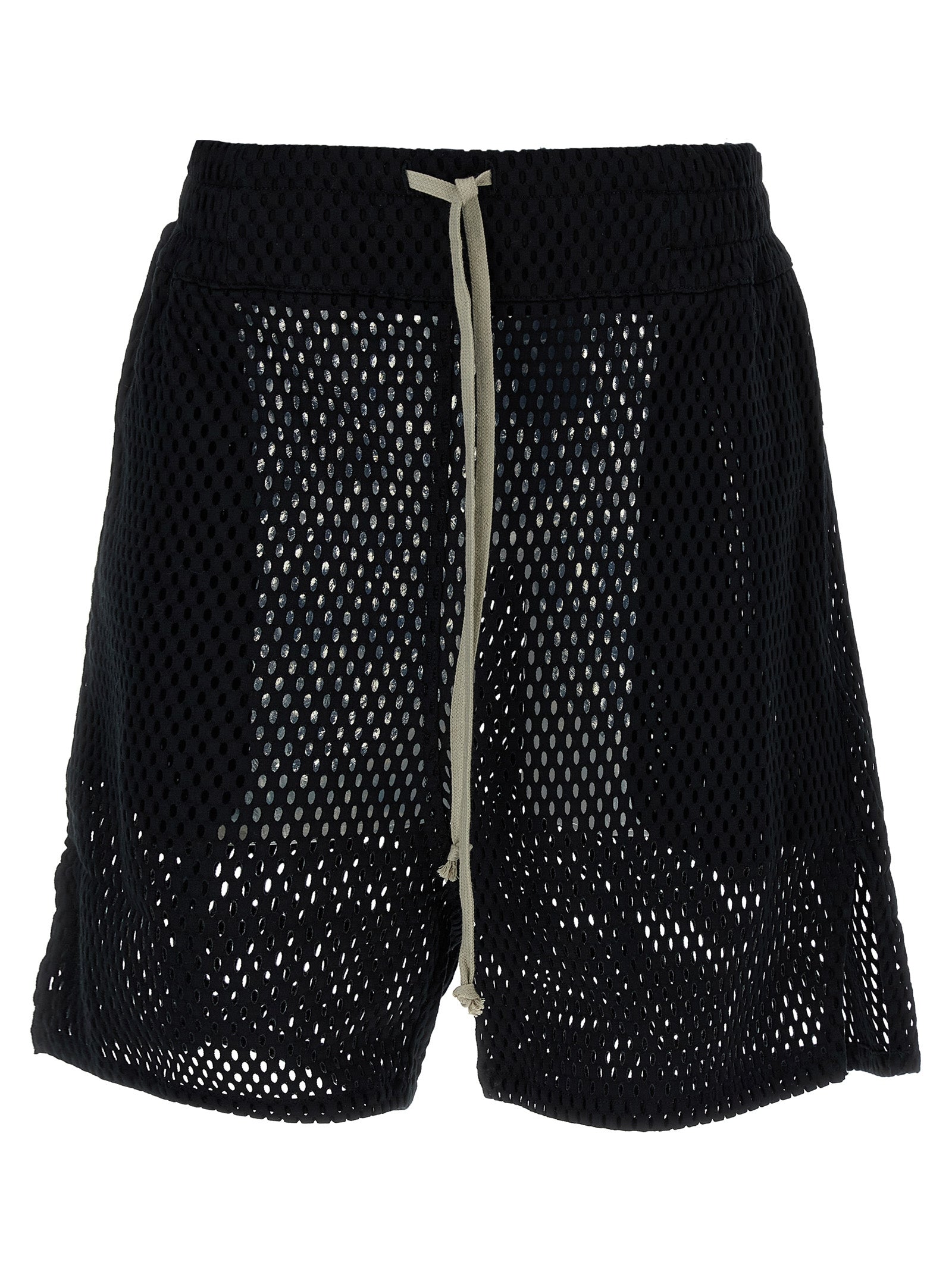 Black Cotton Bermuda Shorts