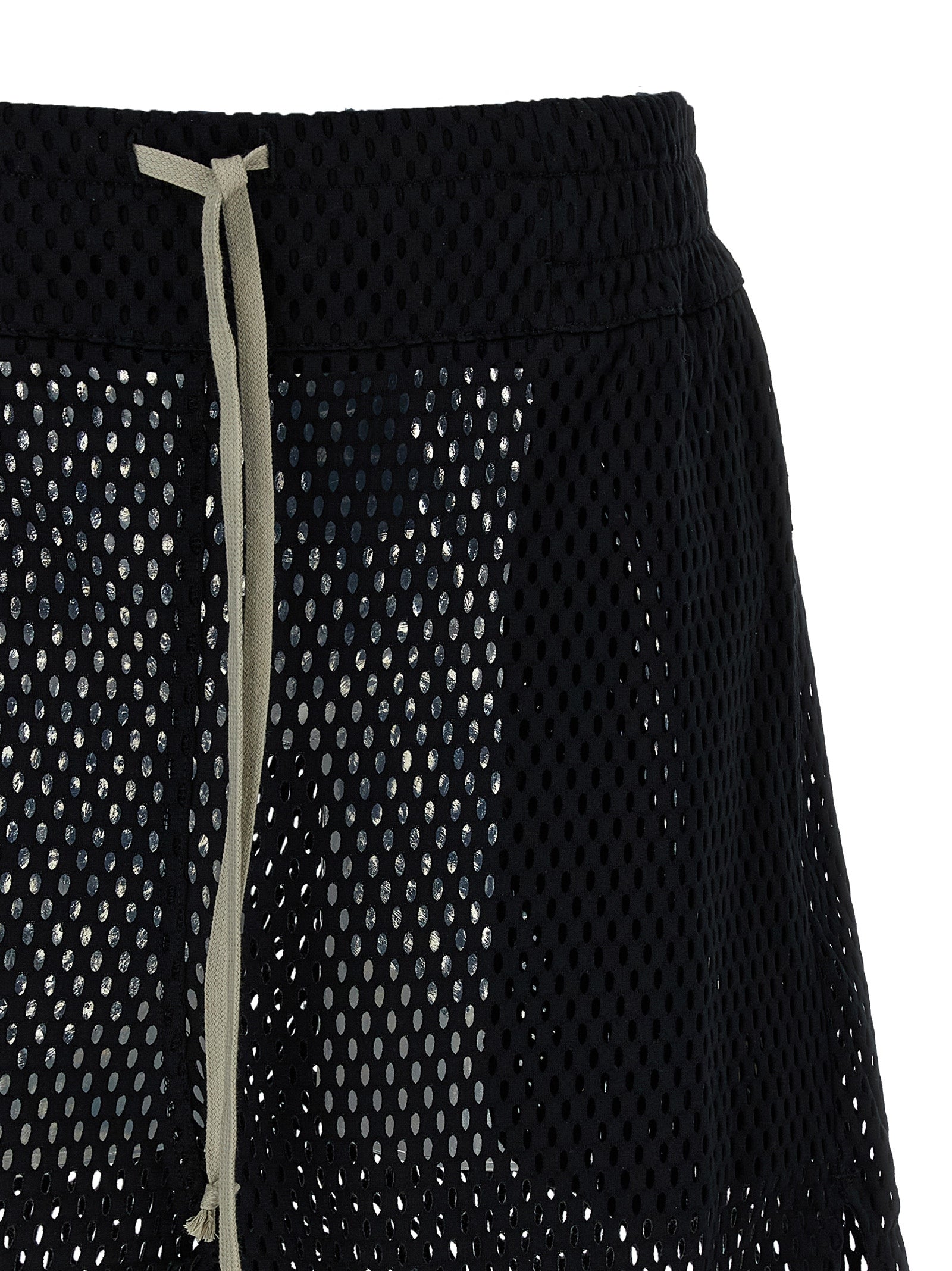 Black Cotton Bermuda Shorts