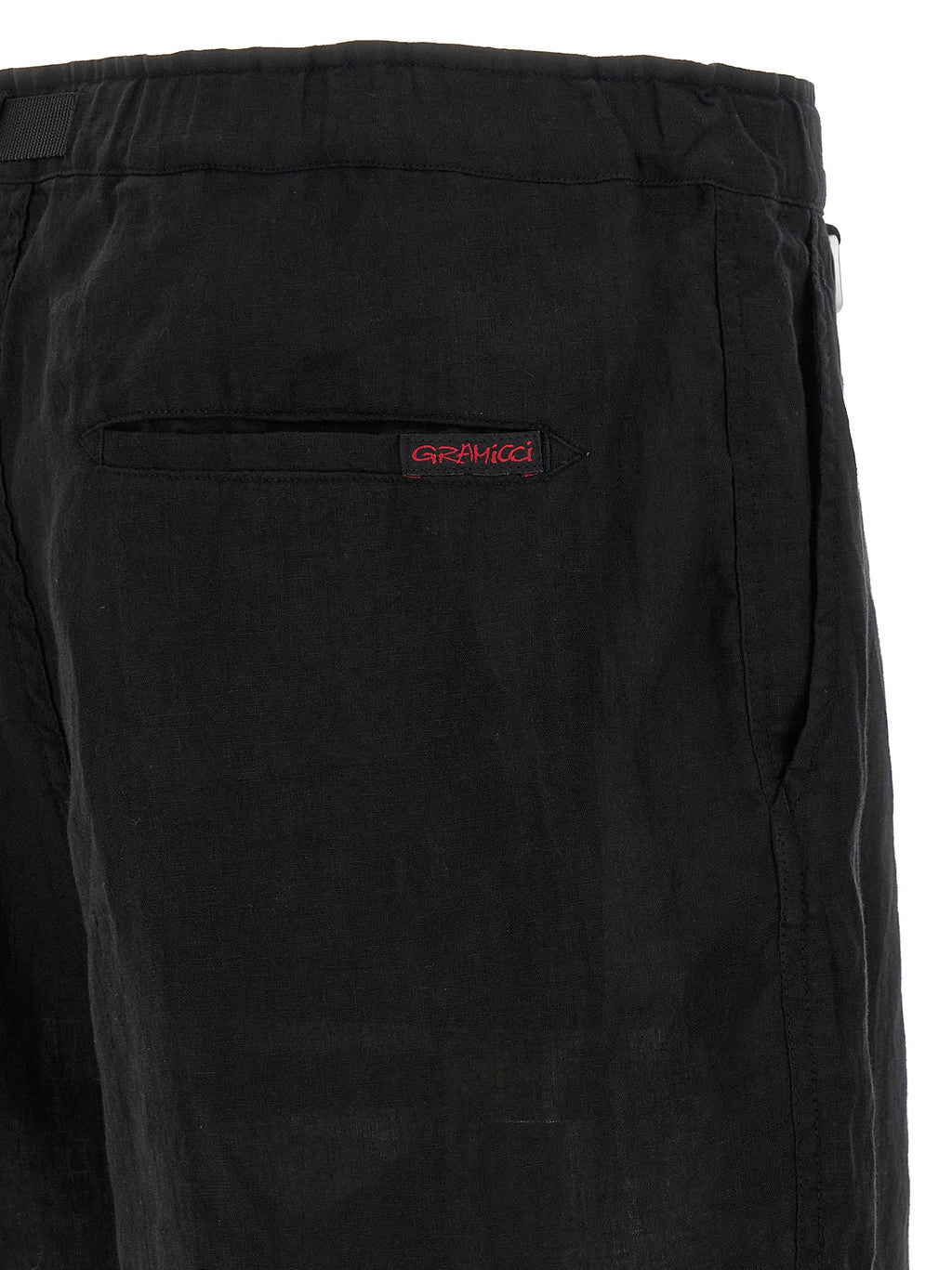 Black Linen Bermuda Shorts