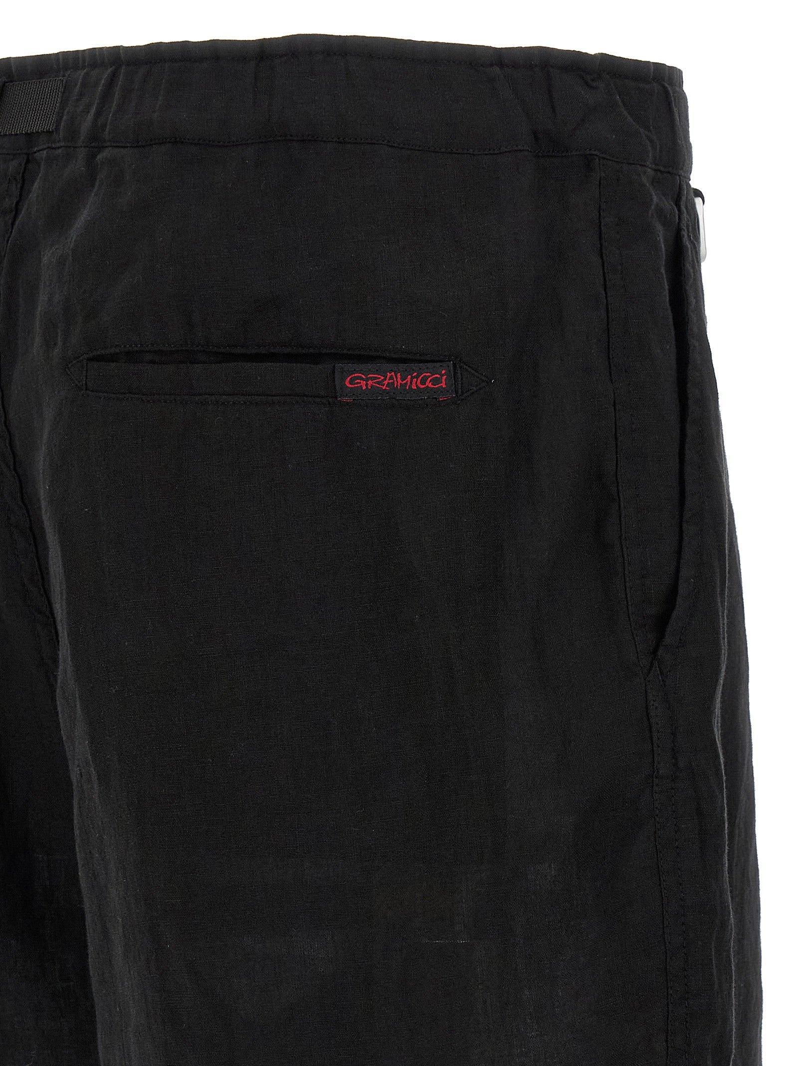 Black Linen Bermuda Shorts