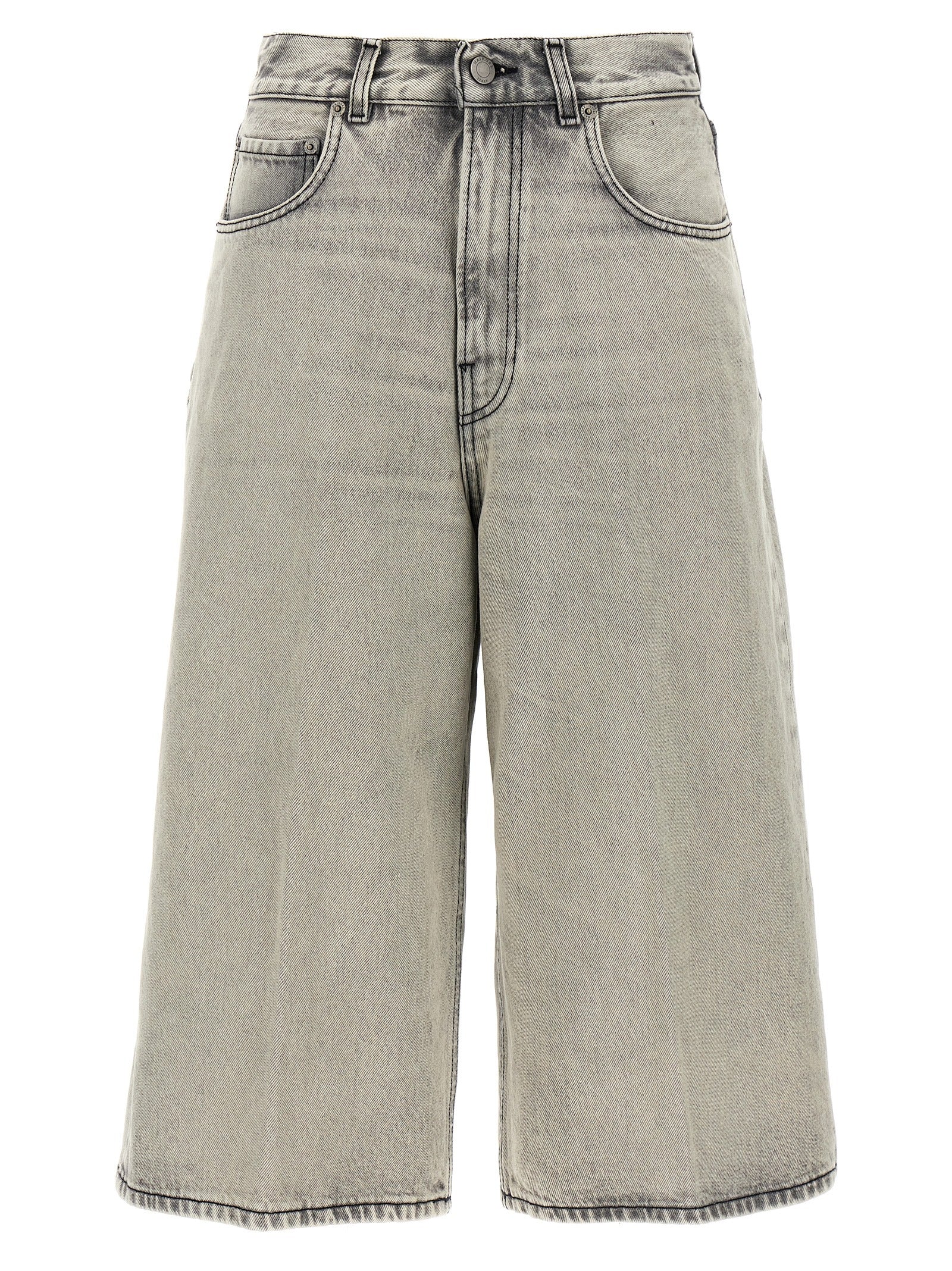 White Cotton Bermuda Shorts