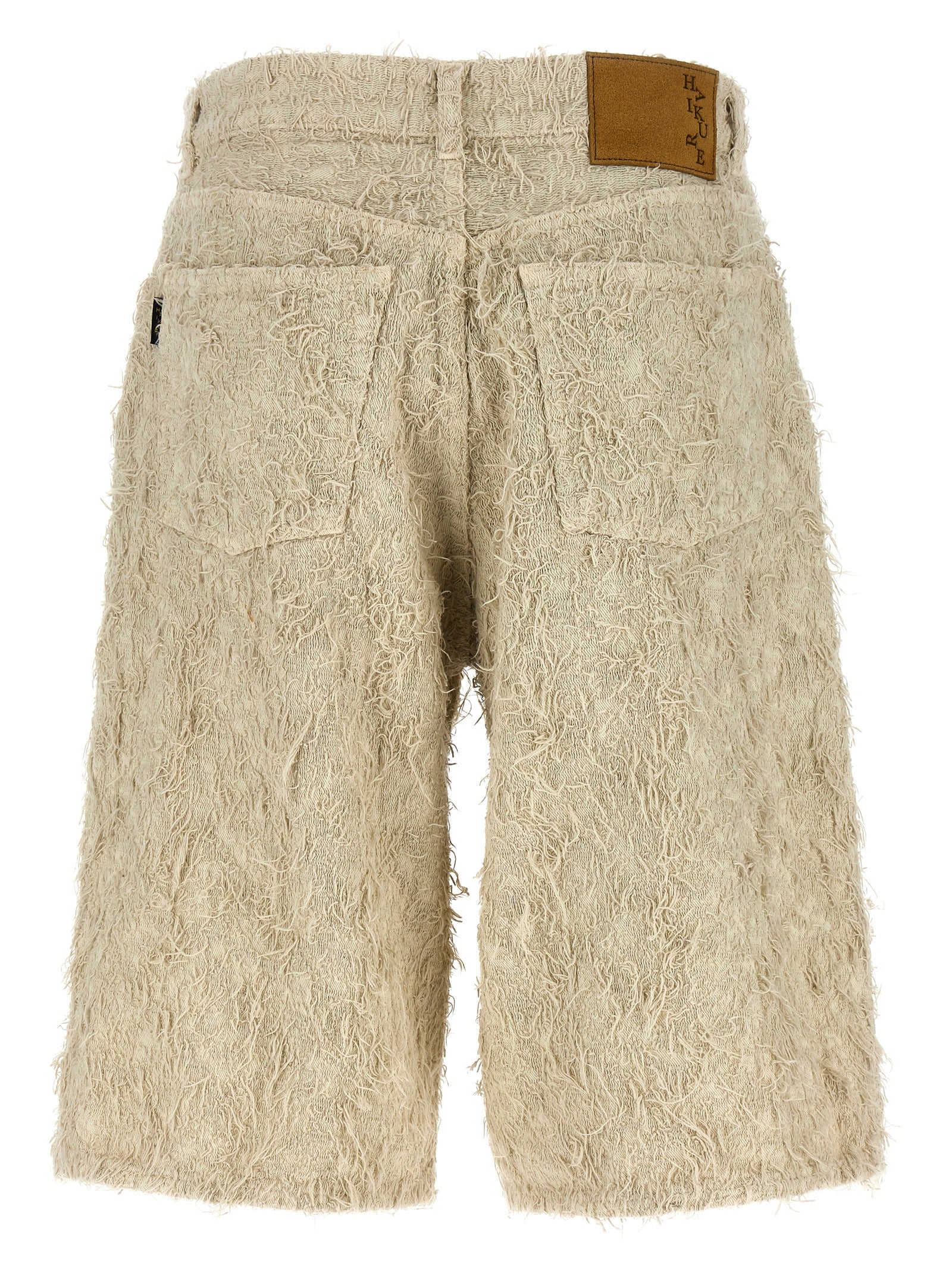 Beige Cotton Bermuda Shorts