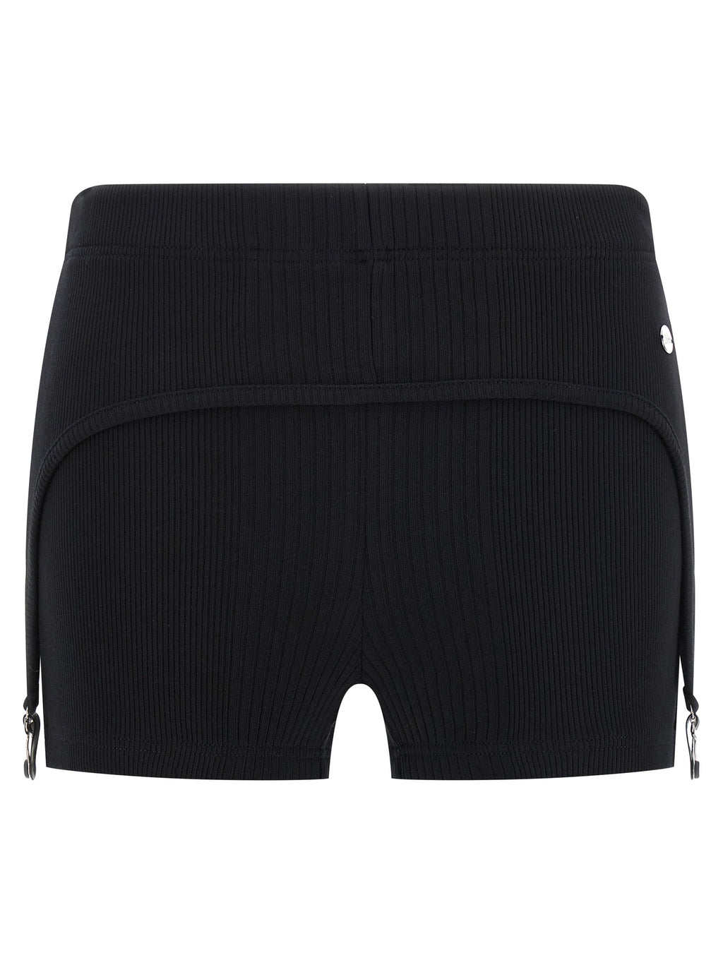 Black Cotton Bermuda Shorts