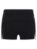 Black Cotton Bermuda Shorts