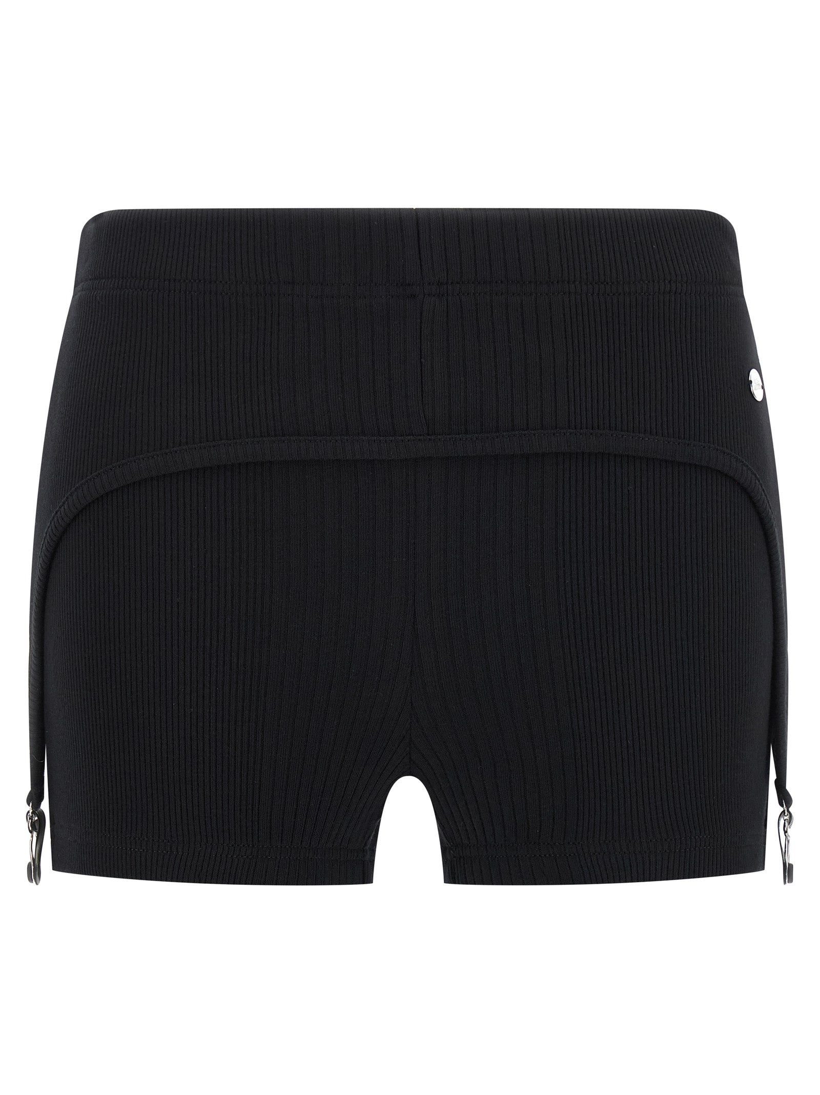 Black Cotton Bermuda Shorts