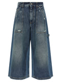 Blue Cotton Bermuda Shorts