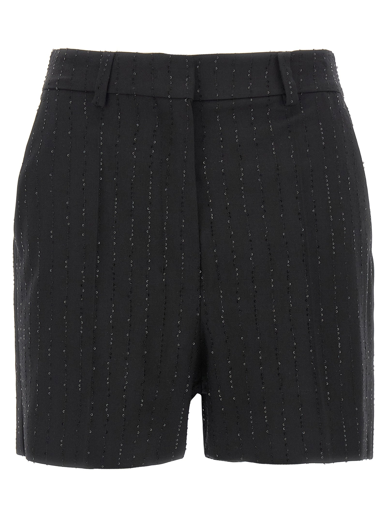 Black Virgin Wool Bermuda Shorts