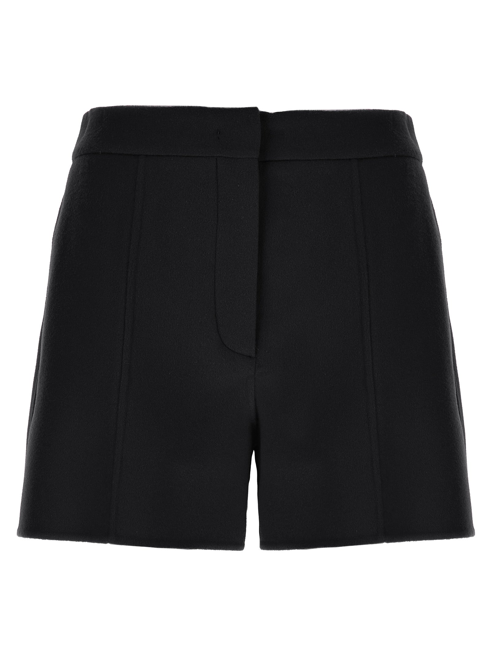 Black Virgin Wool Bermuda Shorts
