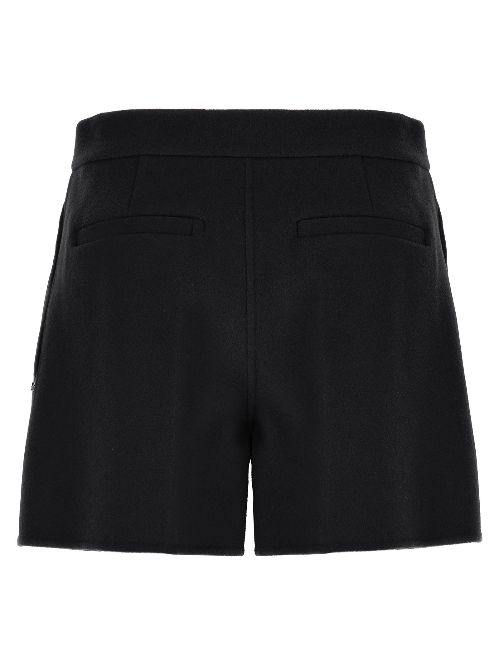 Black Virgin Wool Bermuda Shorts