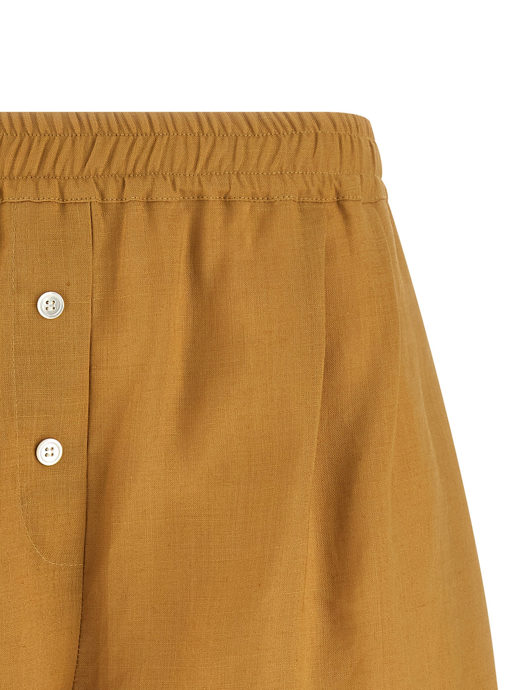 Bicolor Calfskin Bermuda Shorts