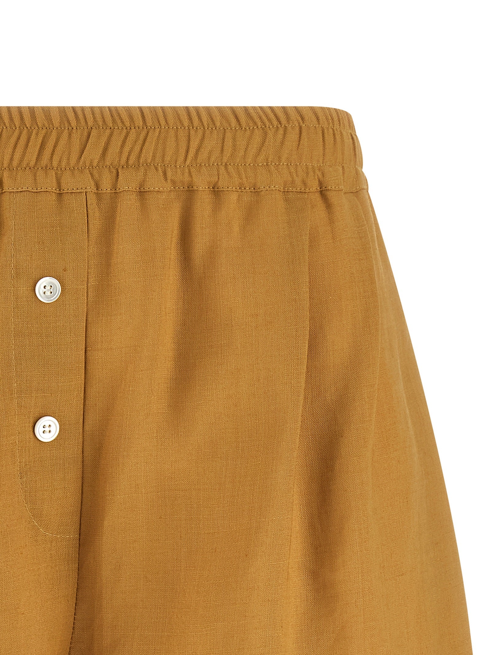 Bicolor Calfskin Bermuda Shorts