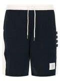 Blue Cotton Bermuda Shorts
