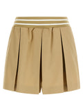 Beige Cotton Bermuda Shorts
