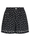Bicolor Silk Bermuda Shorts