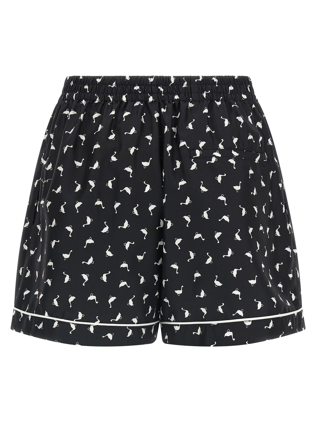 Bicolor Silk Bermuda Shorts