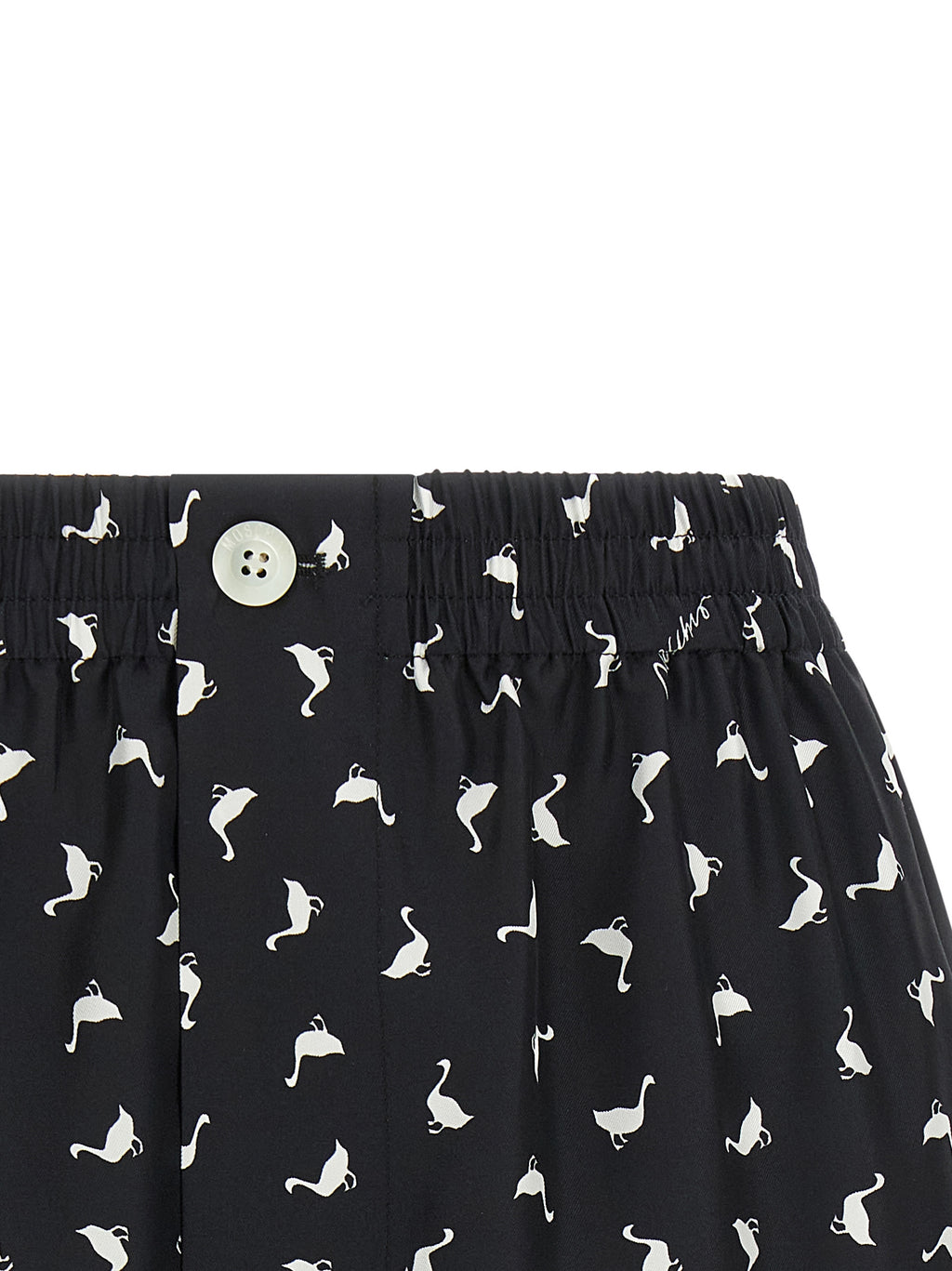 Bicolor Silk Bermuda Shorts