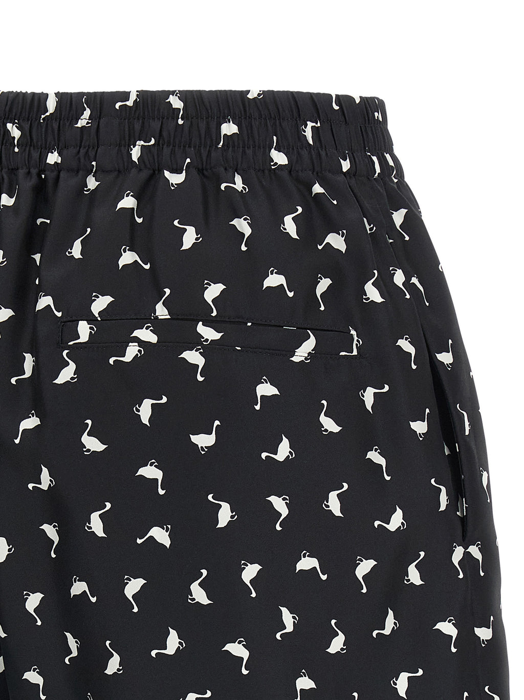 Bicolor Silk Bermuda Shorts