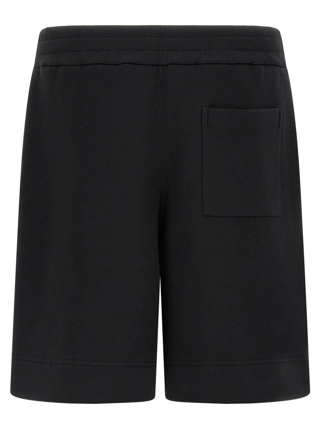 Black Cotton Bermuda Shorts