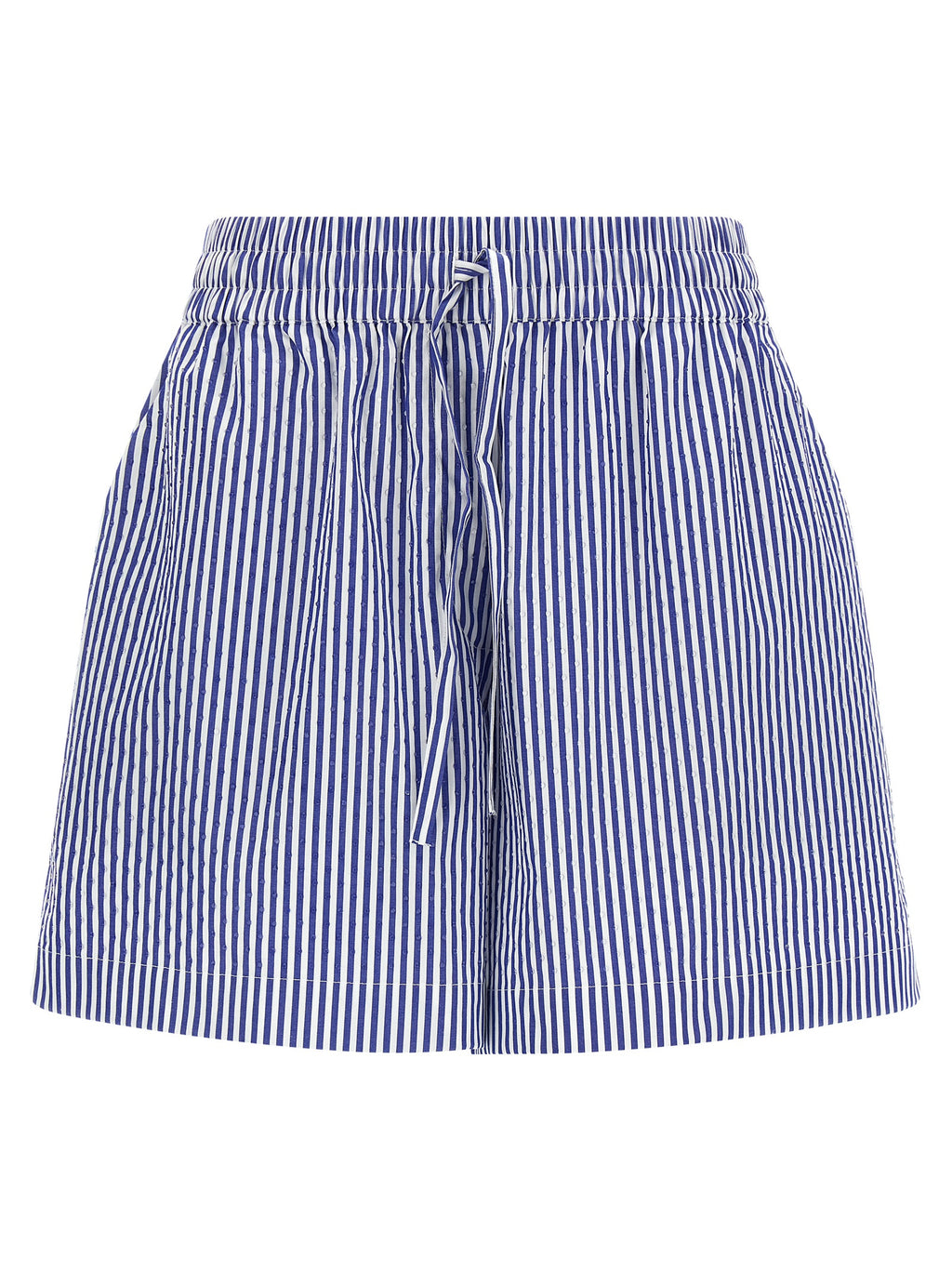 Blue Cotton Bermuda Shorts