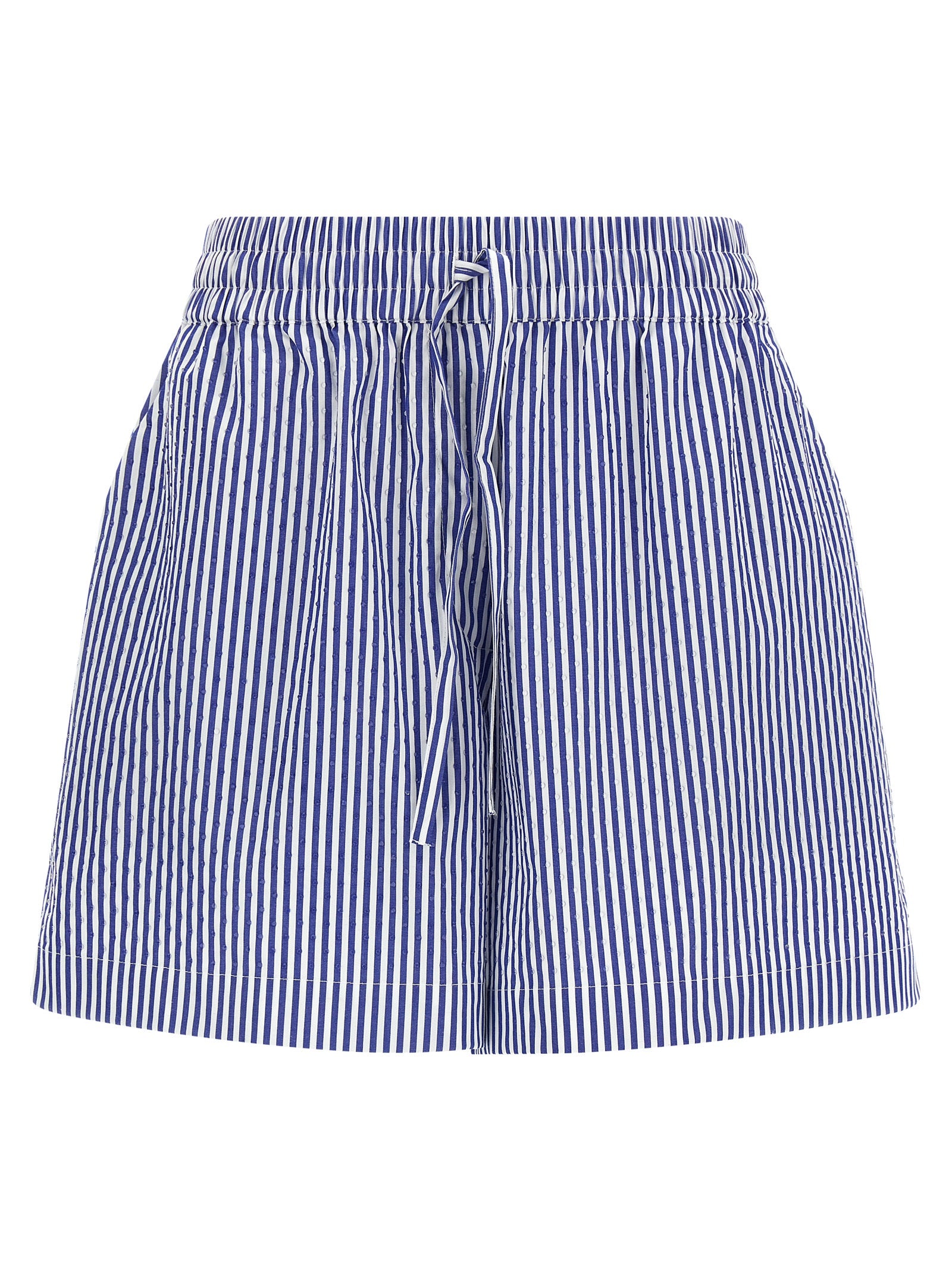 Blue Cotton Bermuda Shorts