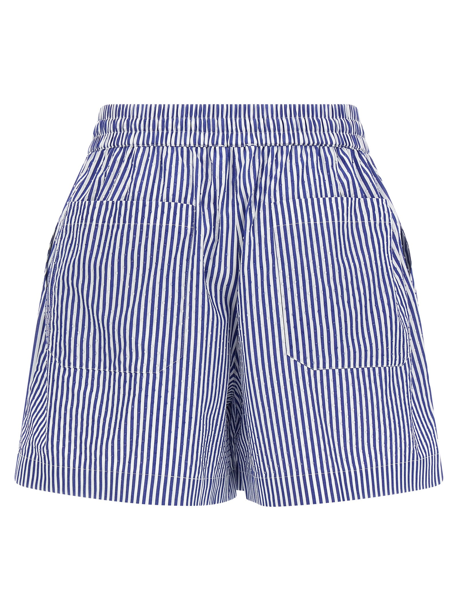 Blue Cotton Bermuda Shorts