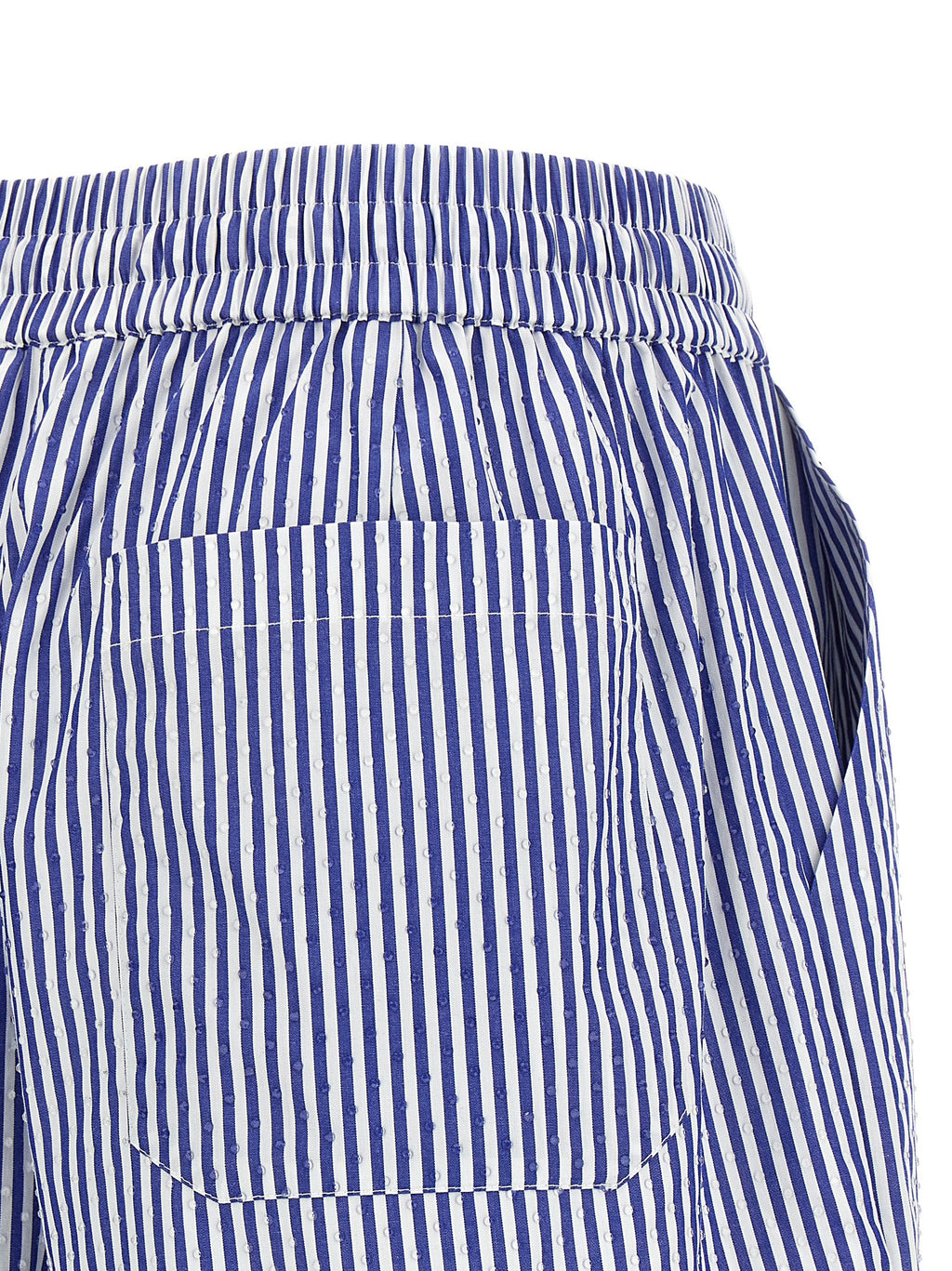 Blue Cotton Bermuda Shorts