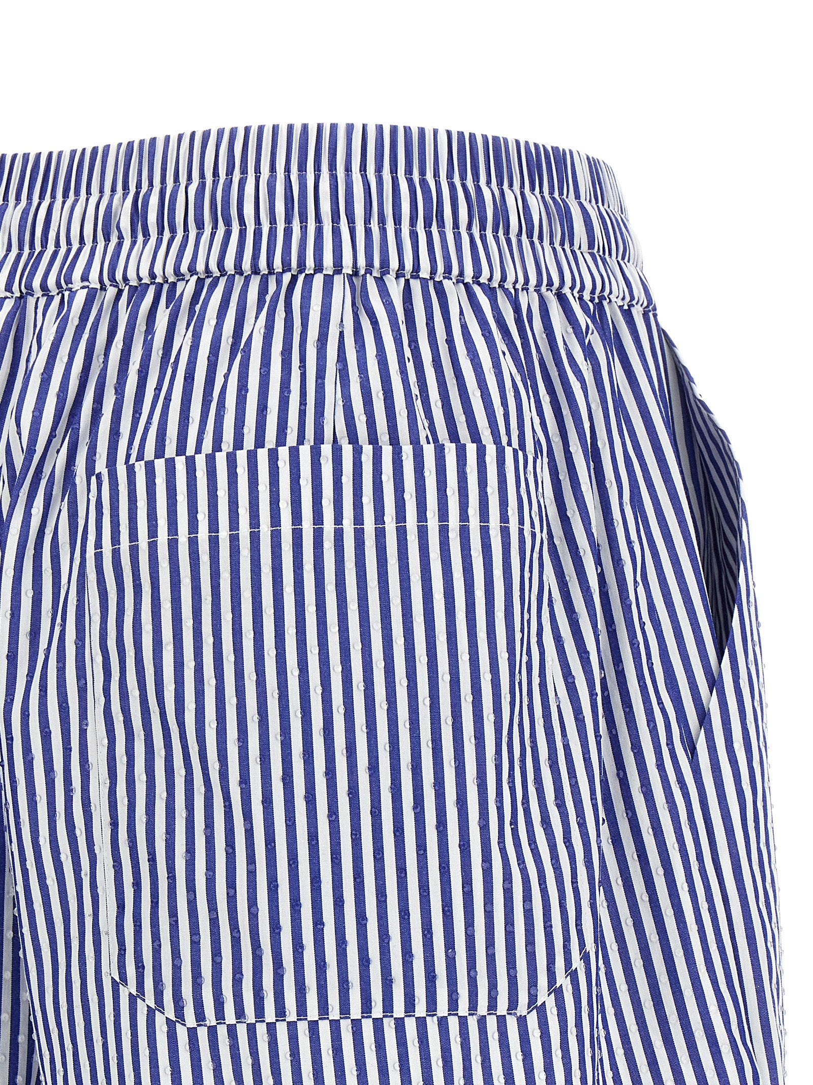 Blue Cotton Bermuda Shorts