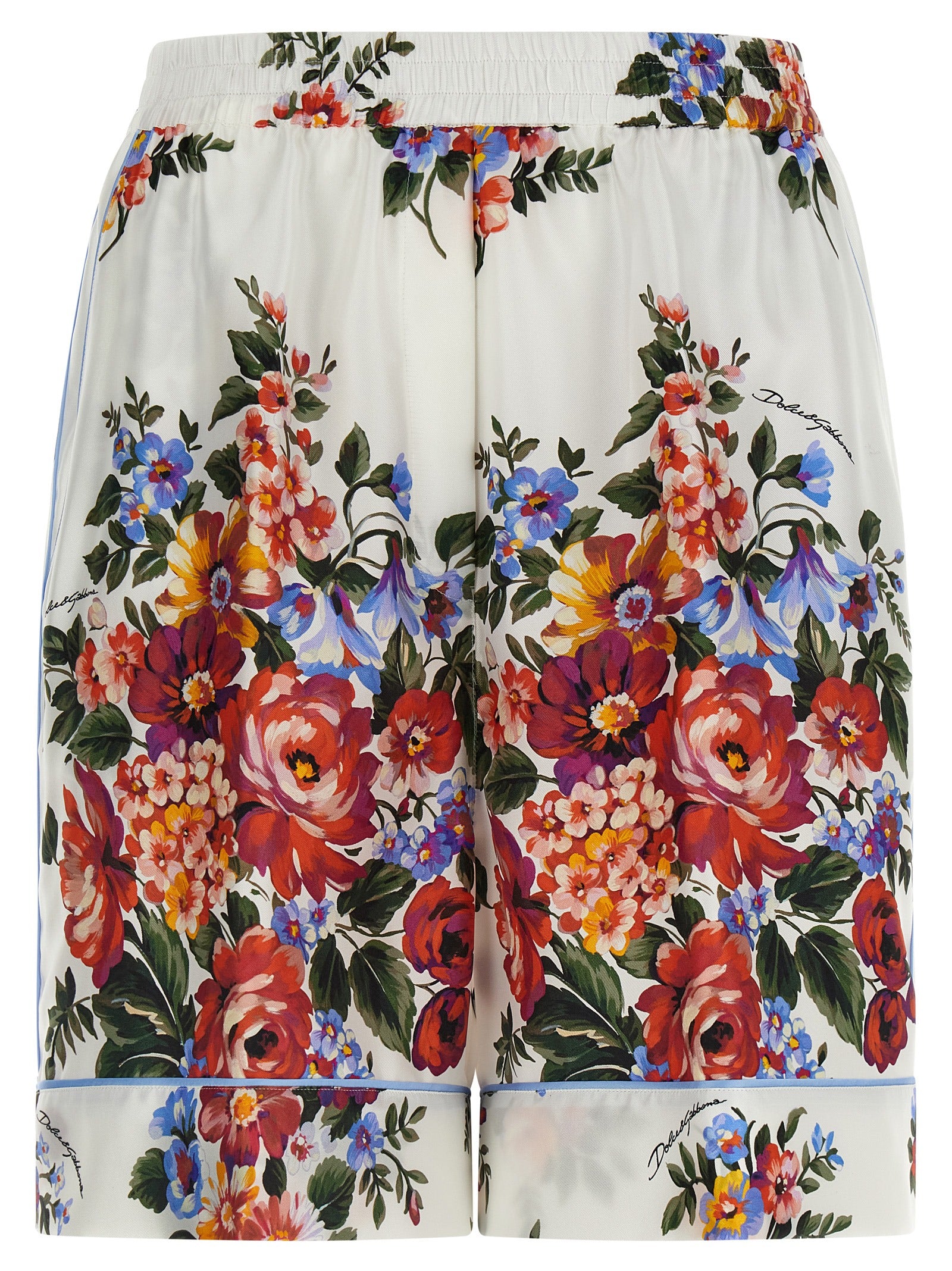 Multicolor Silk Bermuda Shorts