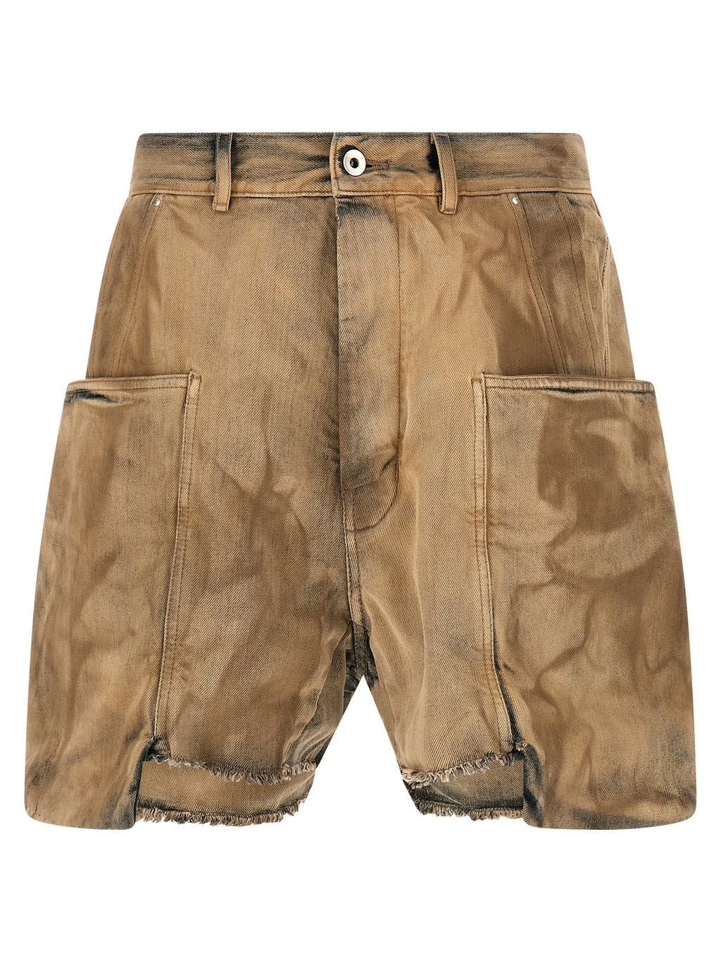 Beige Cotton Bermuda Shorts