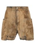 Beige Cotton Bermuda Shorts