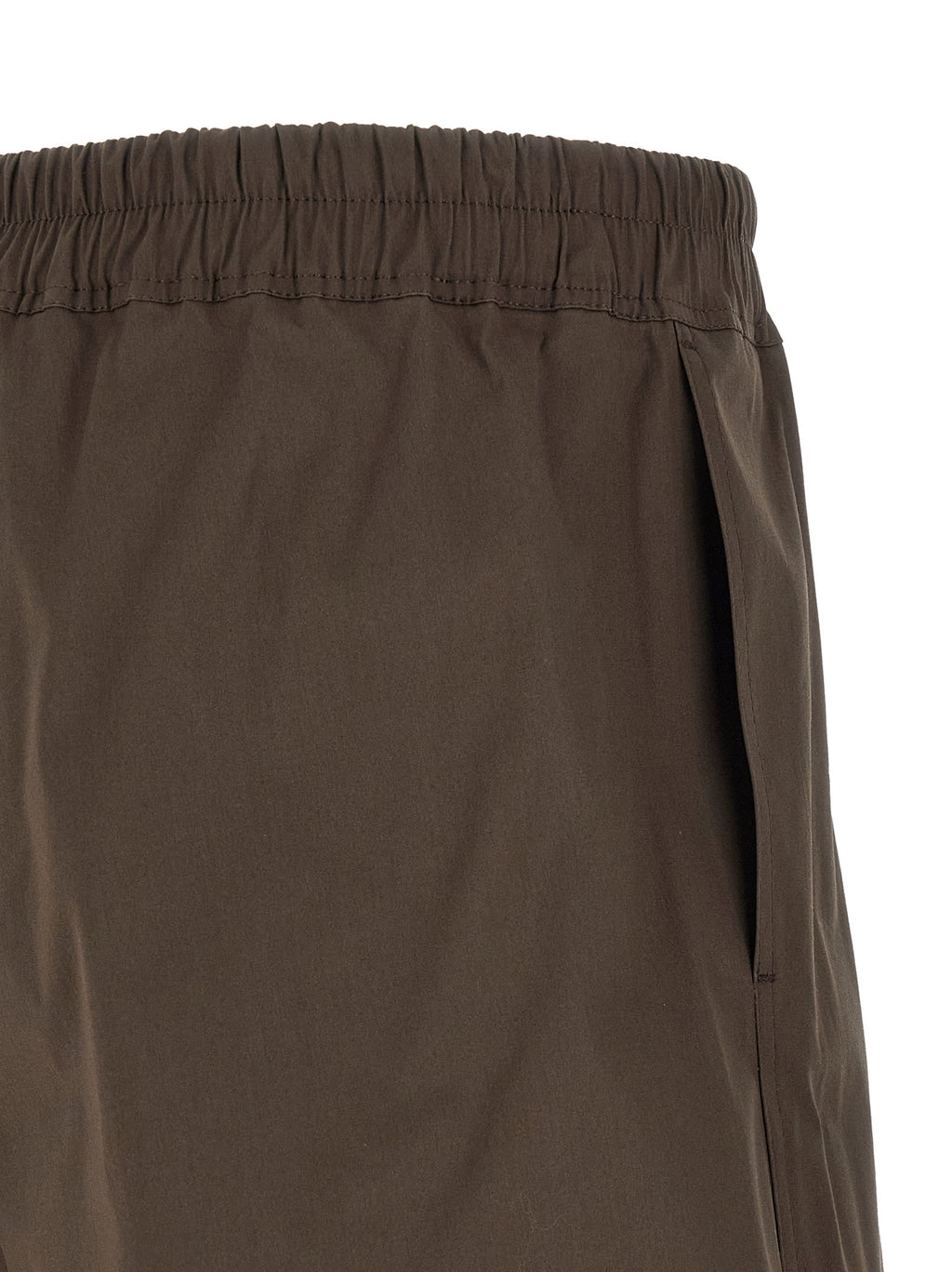 Brown Cotton Bermuda Shorts
