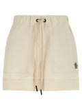White Polyester Bermuda Shorts