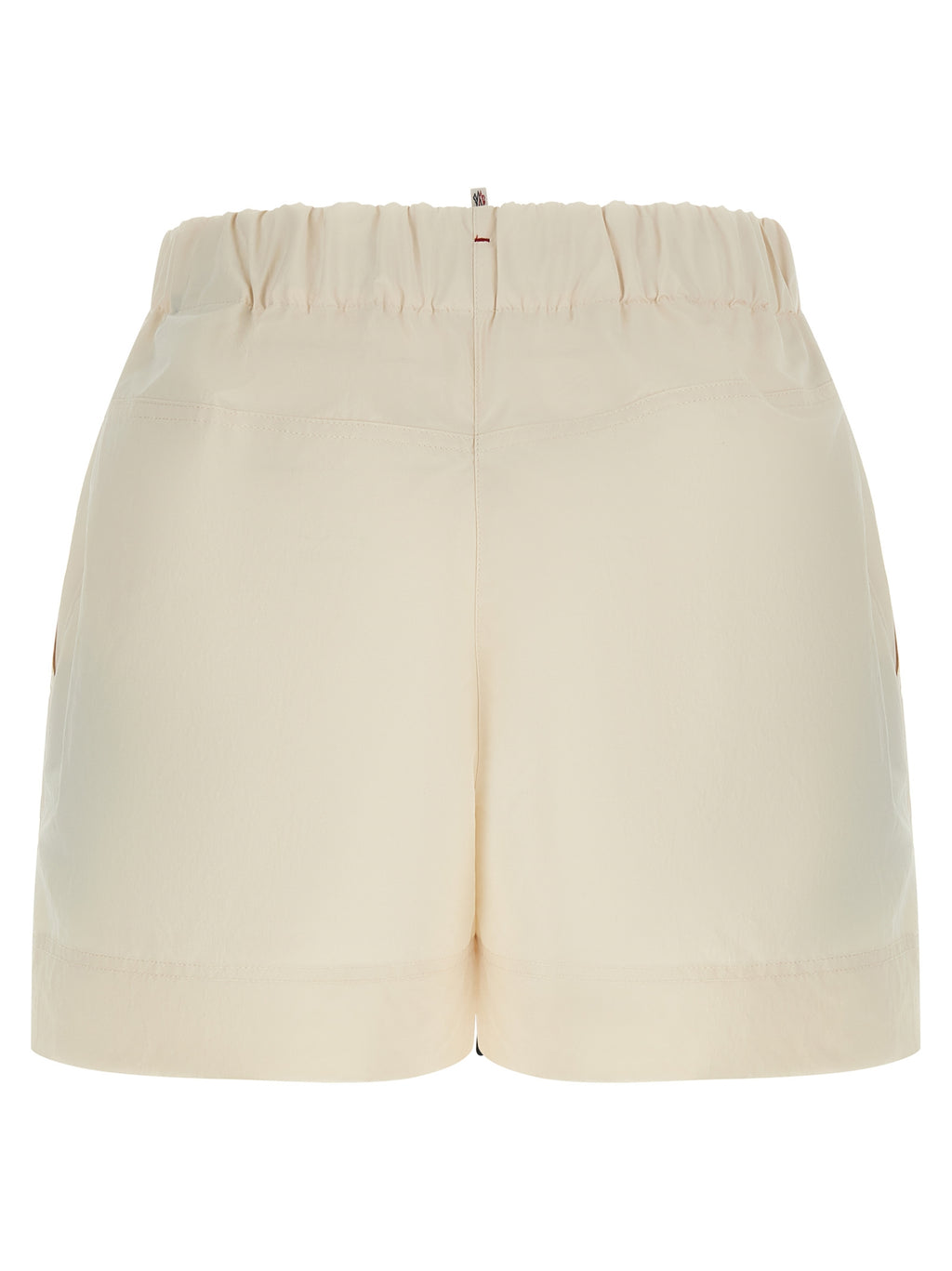 White Polyester Bermuda Shorts