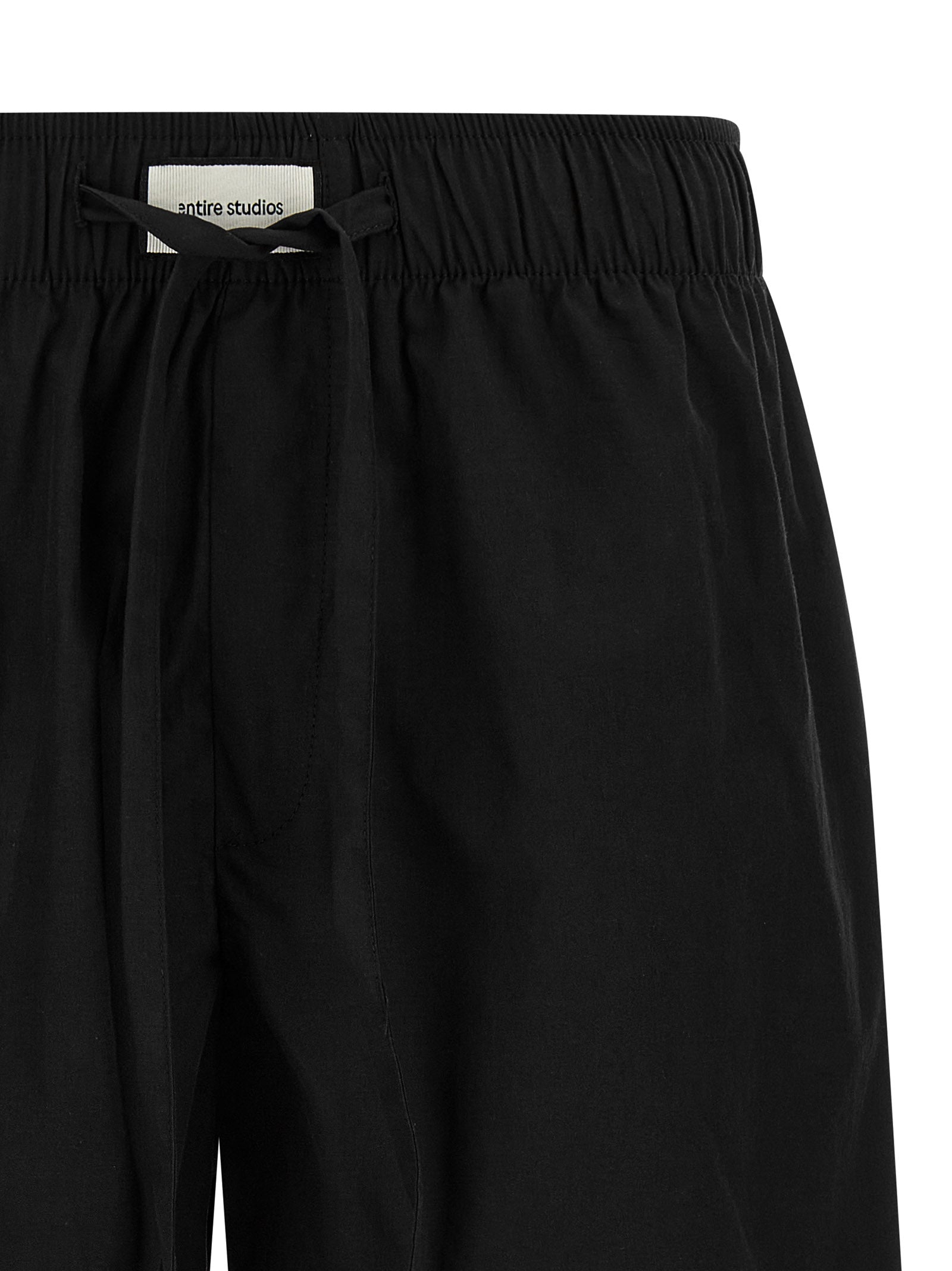 Black Cotton Bermuda Shorts