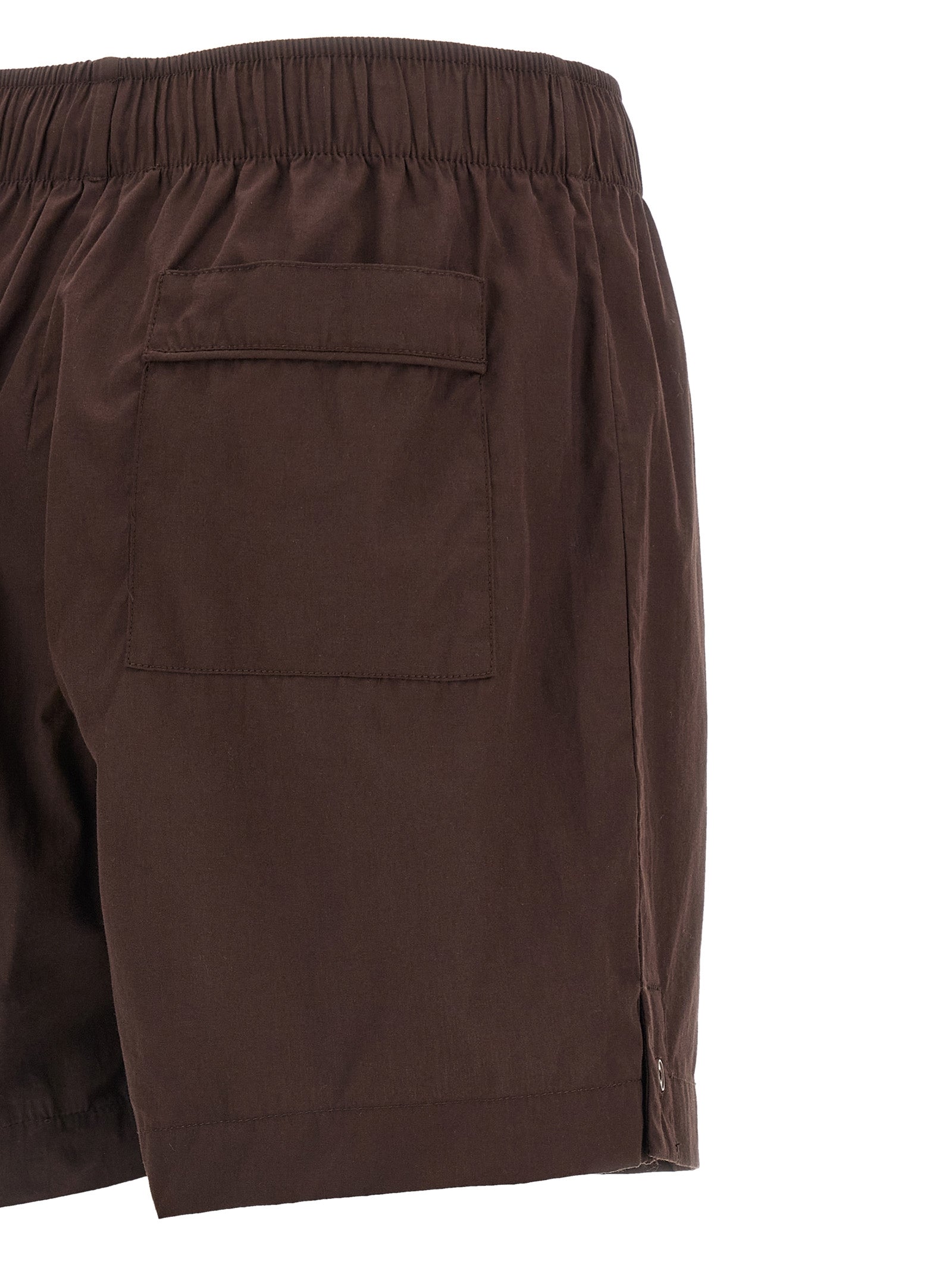 Brown Cotton Bermuda Shorts
