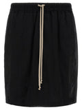 Black Cotton Bermuda Shorts